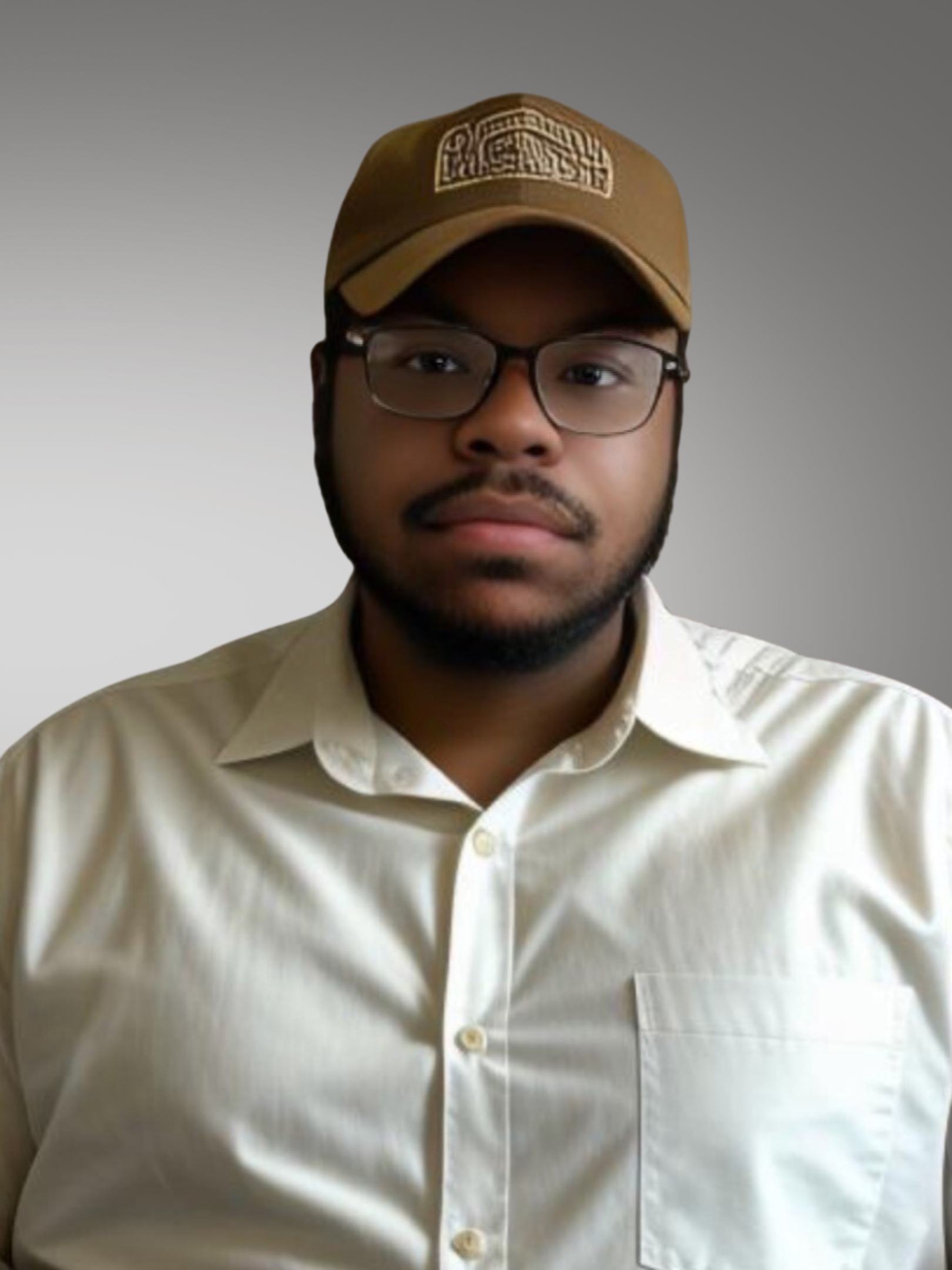 A man wearing glasses and a hat.